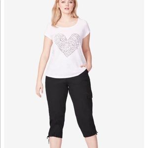 3/$20 Ellos Black Capri Cargo Pants 28